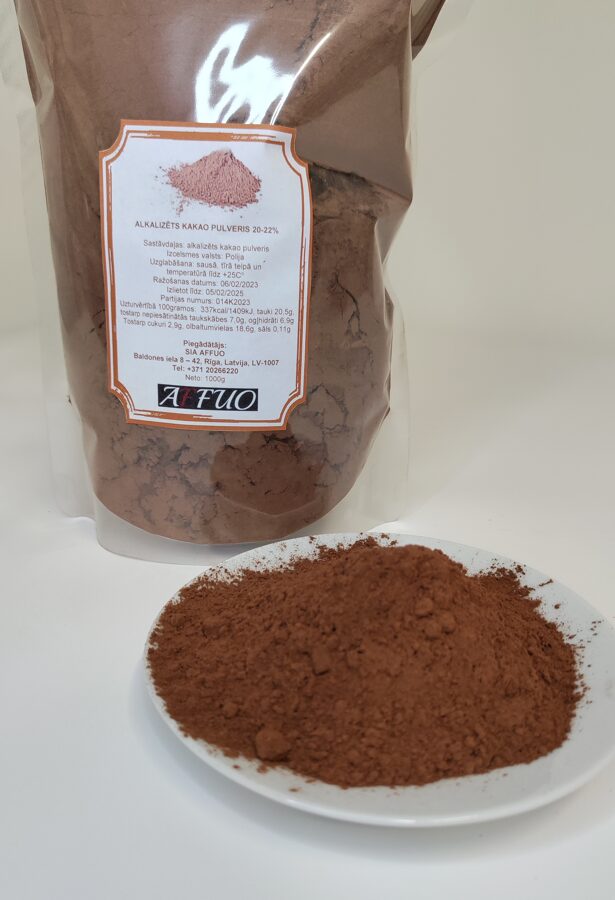 Alkalizēts kakao pulveris, 20-22%, 1kg