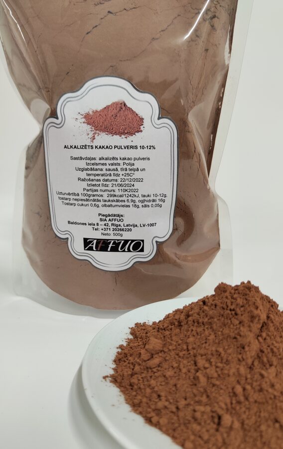 Alkalizēts kakao pulveris, 10-12%, 500g