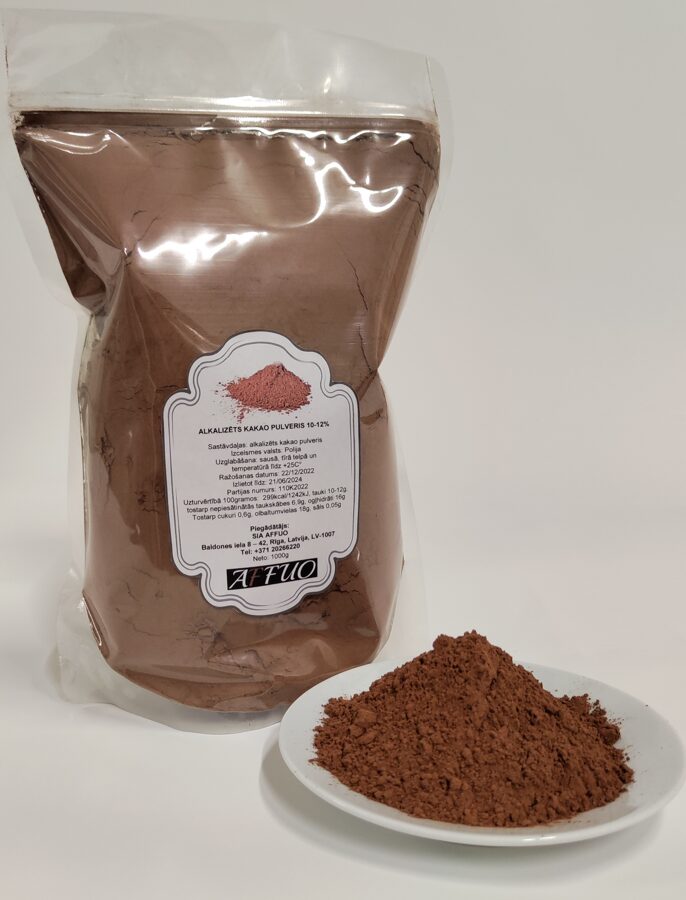 Alkalizēts kakao pulveris, 10-12%, 1kg