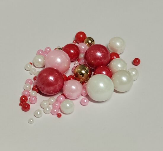 Sprinkles, red mix, 100g