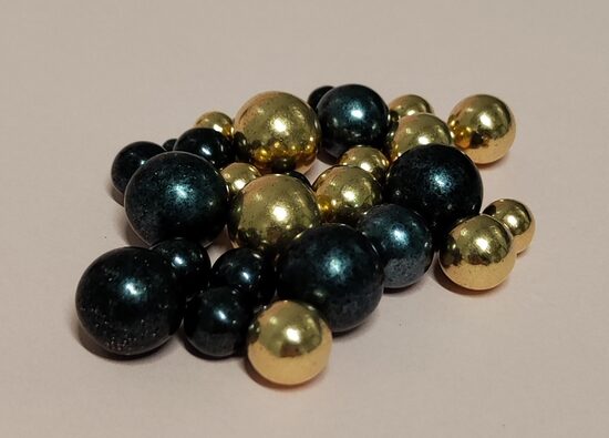 Sprinkles, black and gold, 100g