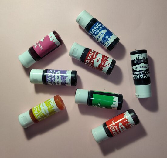 Pārtikas gēla krāsvielas, 20ml